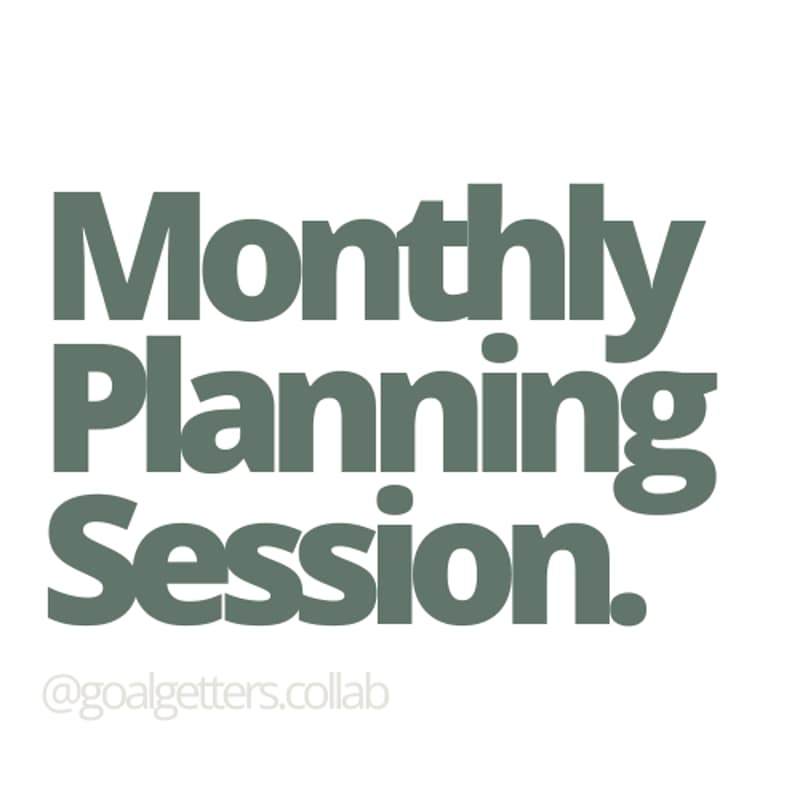 Cover Image for Monthly Planning Session