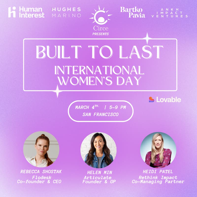 Cover Image for Circe Presents: Built to Last | an International Women's Day Party