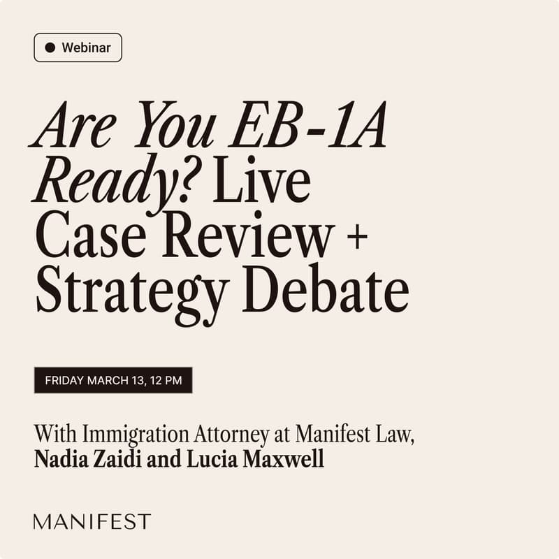 Cover Image for Are You EB-1A Ready? Live Case Review + Strategy Debate