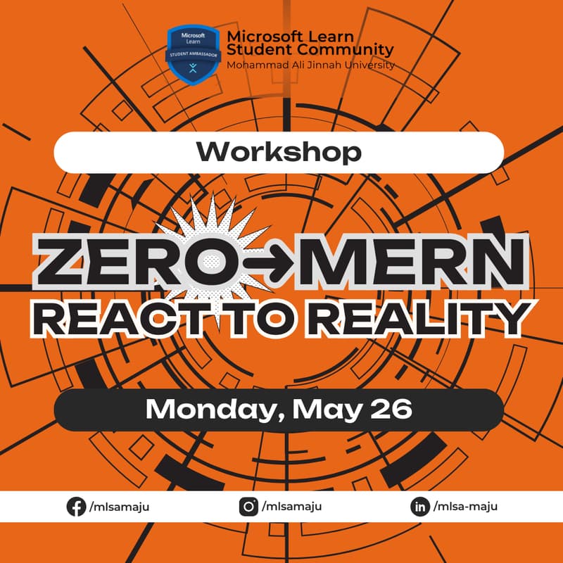 Cover Image for ZERO → MERN: React to Reality! Workshop