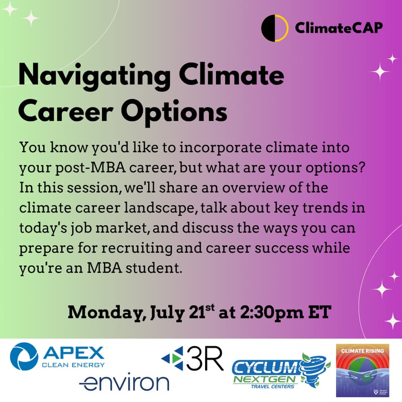 Cover Image for Navigating Climate Career Options