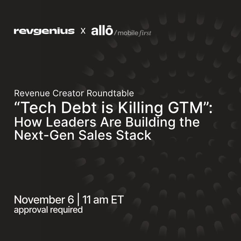 Cover Image for Tech Debt is Killing GTM: How Leaders Are Building the Next-Gen Sales Stack.