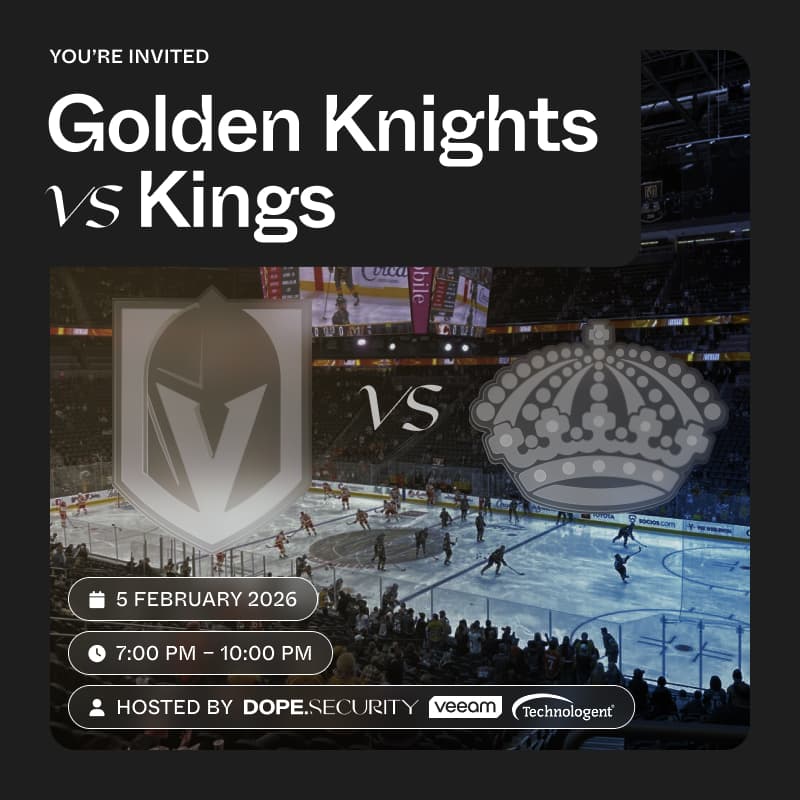 Cover Image for Vegas Golden Knights vs. LA Kings with dope.security, Veeam, & Technologent