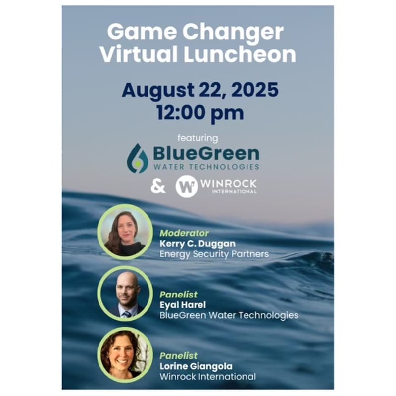 Cover Image for Game Changer Luncheon with BlueGreen Water Technologies & guest Winrock International