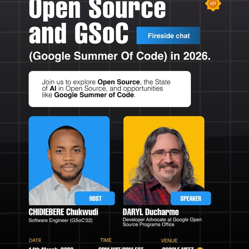 Cover Image for Fire-side Chat. Opensource and Google Summer Of Code (GSoC)