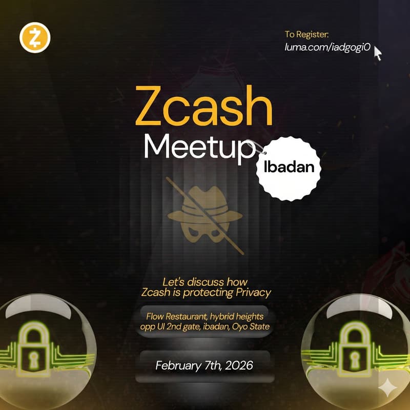 Cover Image for Zcash Local Meetup (Ibadan)