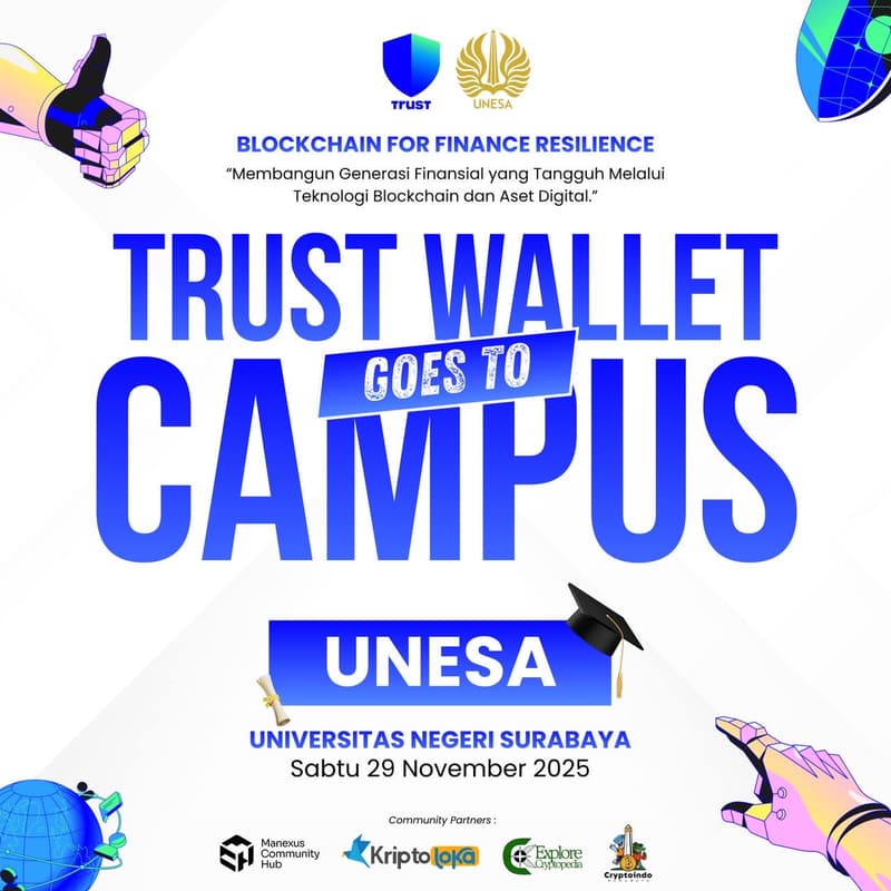Cover Image for Trust Wallet goes to campus UNESA