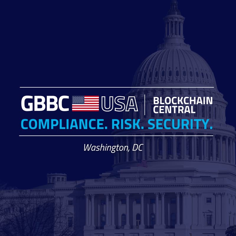 Cover Image for GBBC USA's Blockchain Central on Compliance. Risk. Security.