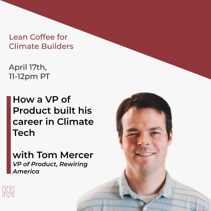 Cover Image for Lean Coffee for Climate Product Leaders & Founders