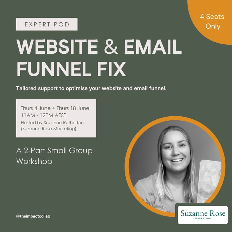 Cover Image for Website & Email Funnel Fix Expert Pod — with Suzanne Rutherford from Suzanne Rose Marketing