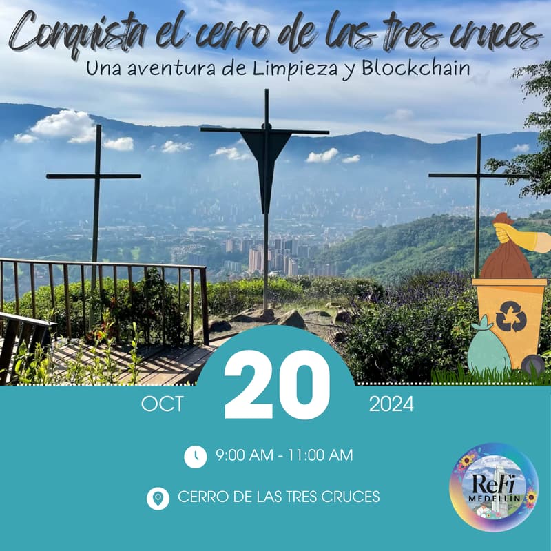 Cover Image for Conquista el cerro de las tres cruces: Una aventura de Limpieza y Blockchain