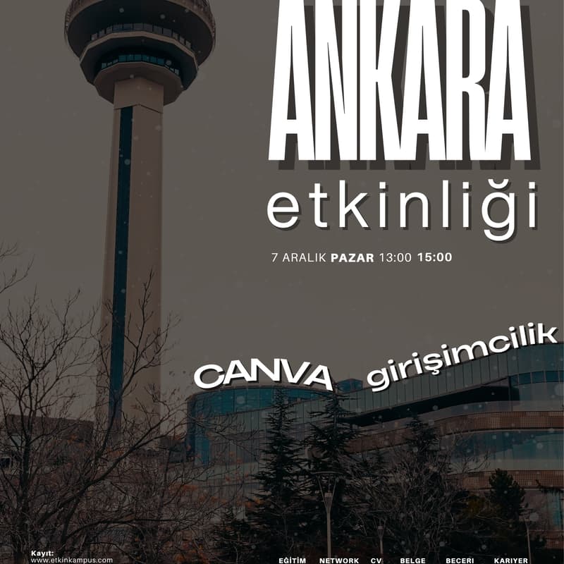 Cover Image for Ankara Canva Ve Girişimcilik Etkinliği (Ücretsiz)