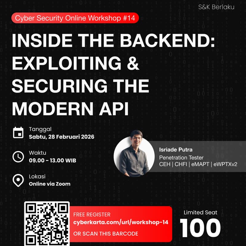 Cyber Security ONLINE Workshop #14 · Zoom · Luma