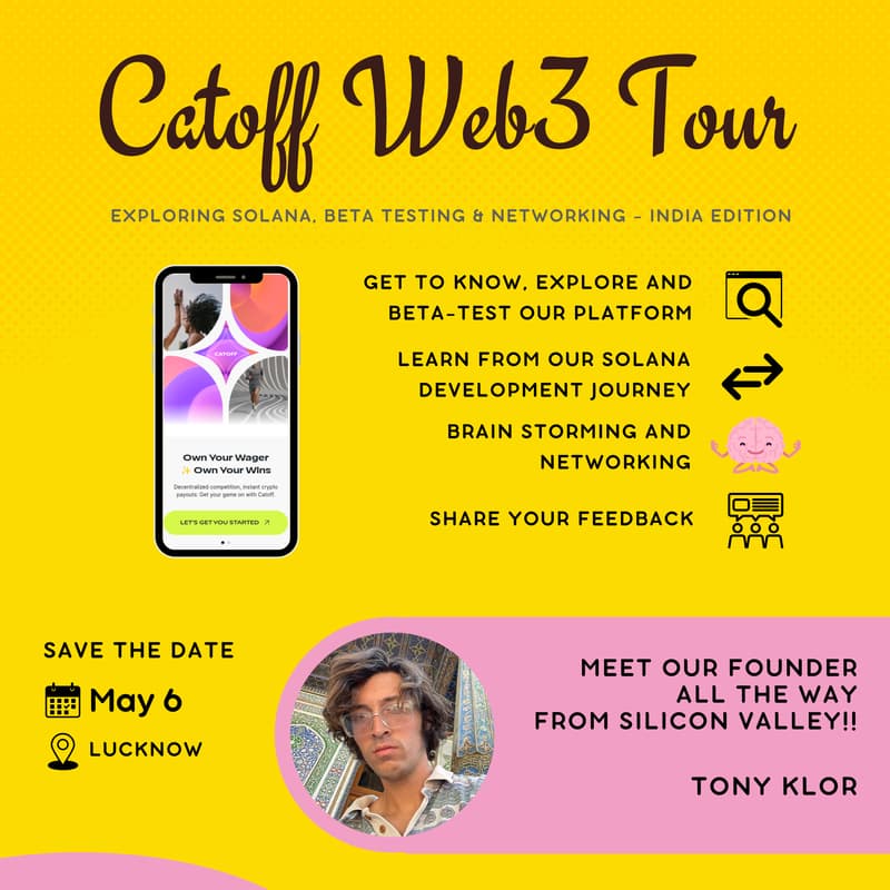 Cover Image for Catoff Web3 Tour: Exploring Solana, Crypto Gaming & Networking -  Lucknow Edition