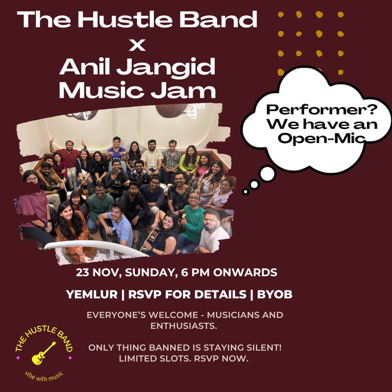 Cover Image for The Hustle Band & Anil Jangid - Music Jam & Open-Mic