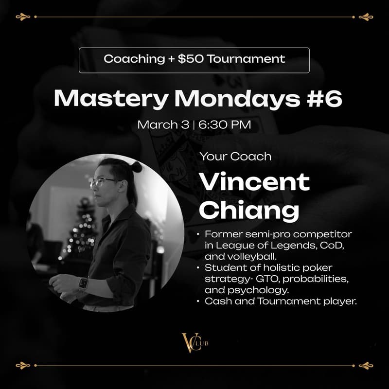 Cover Image for VClub | Mastery Mondays #6 + $50 Tournament, $1K GTD