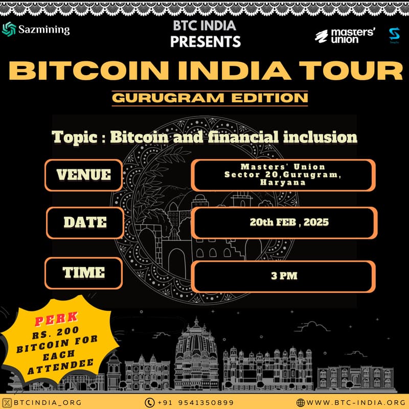 Cover Image for Bitcoin India Tour - Gurugram Edition