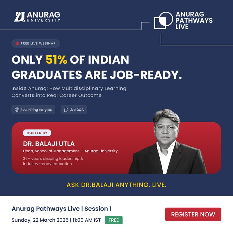 Cover Image for Anurag Pathways Live | Inside Anurag — How Multidisciplinary Learning Converts into Real Career Outcomes