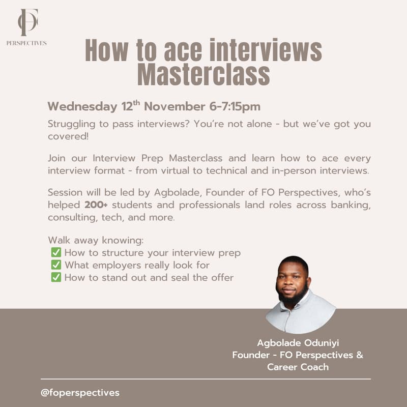 Cover Image for How to ace Interviews Masterclass