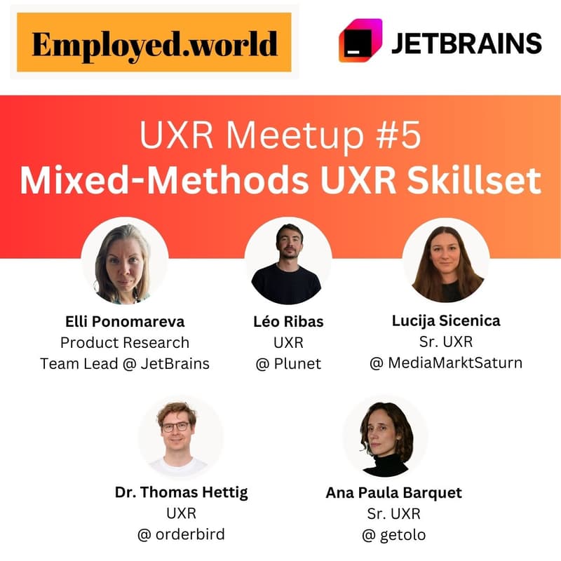 Cover Image for UXR Meetup #5 - Mixed-Methods UXR Skillset