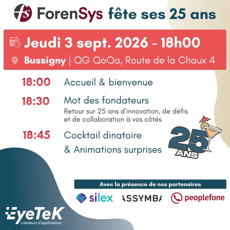 Cover Image for ForenSys Roadshow 2026 - Lausanne/Bussigny - 3 septembre
