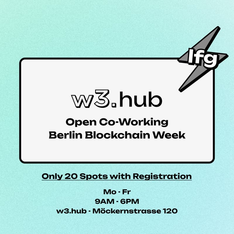 Cover Image for Open Co-Working @w3.hub - Friday, 24th May