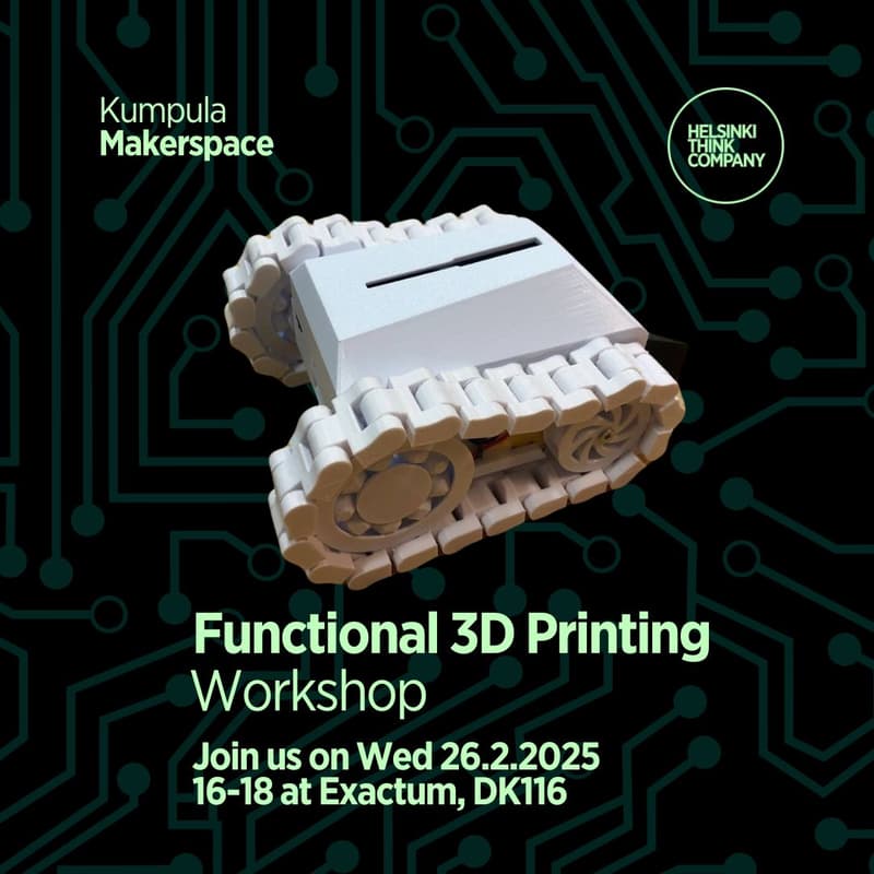 Cover Image for Kumpula Makerspace: Functional 3D-Printing Workshop