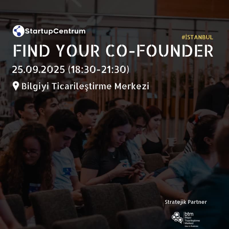 Cover Image for StartupCentrum Find Your Co-Founder Eylül Etkinliği