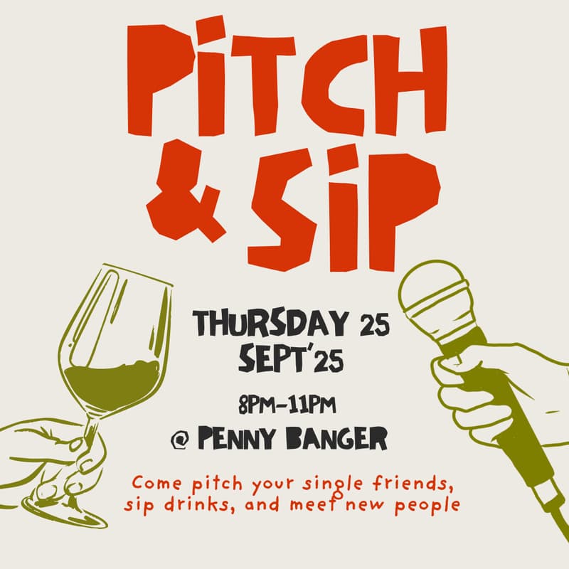 Cover Image for Pitch & Sip: Friend Edition 🍸🎤