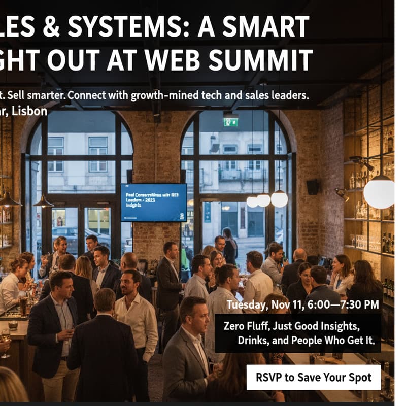 Cover Image for Sales & Systems: A Smart Night Out at Web Summit