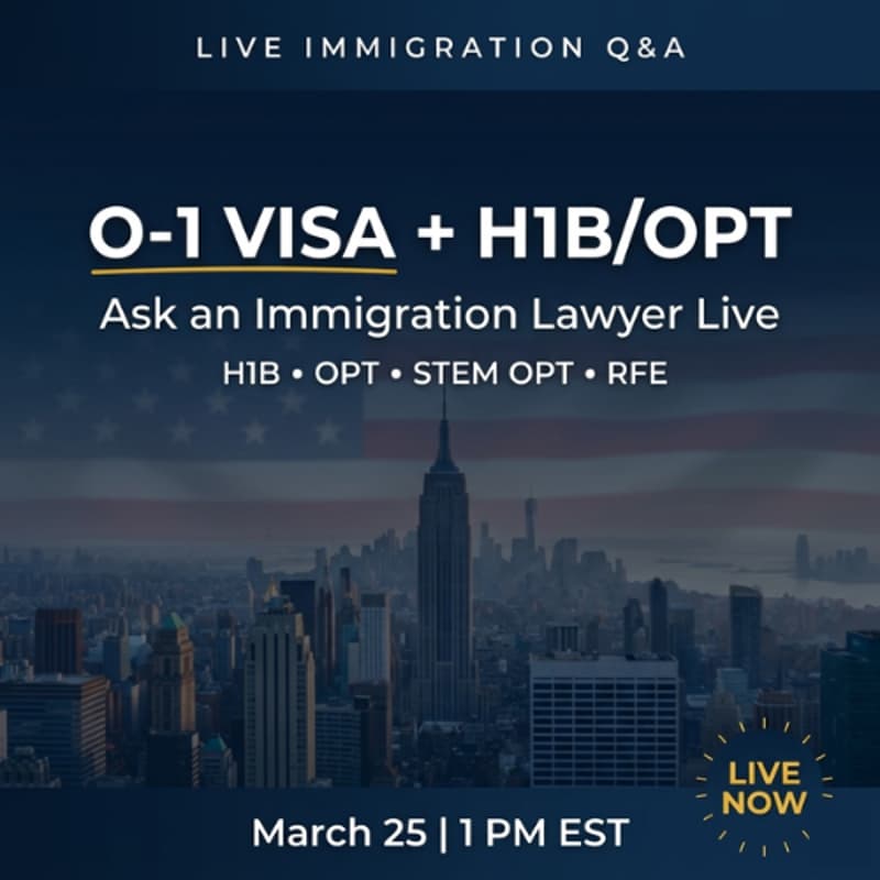 Stem Opt Rfe Ask an Immigration Lawyer Live - O1 H1B, OPT, STEM OPT & RFE Q&A · Luma