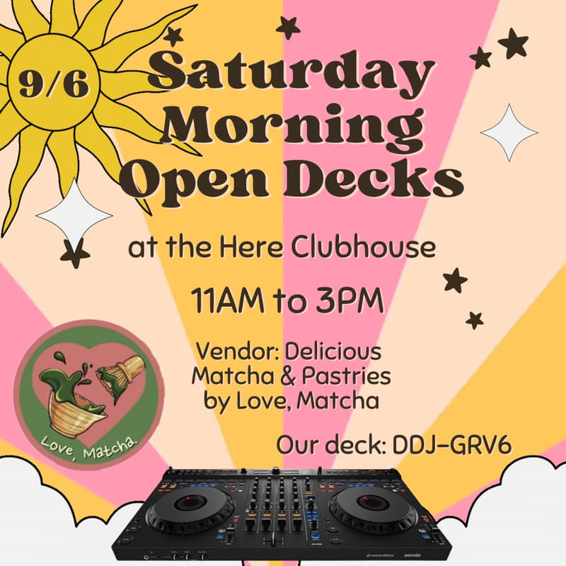 Cover Image for 🎧Saturday Morning Open Decks!🍵