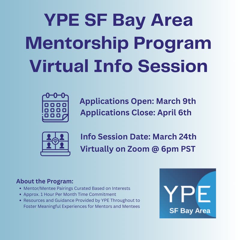 Cover Image for YPE SF Bay Area Mentorship Program 2026 Virtual Info Session
