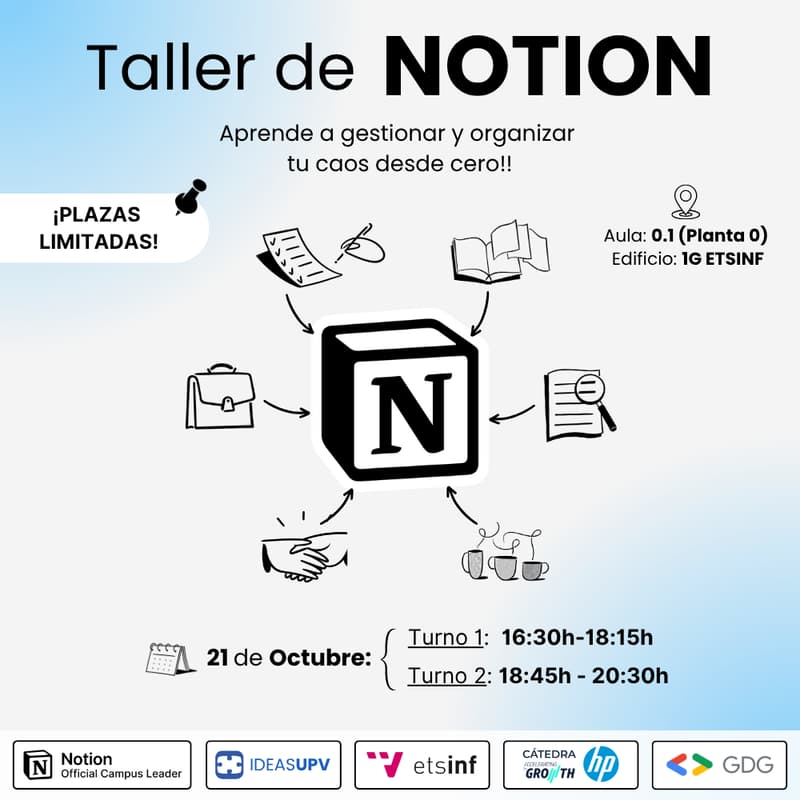 Cover Image for Taller de Notion | Domina la Organización y Gestión de Proyectos