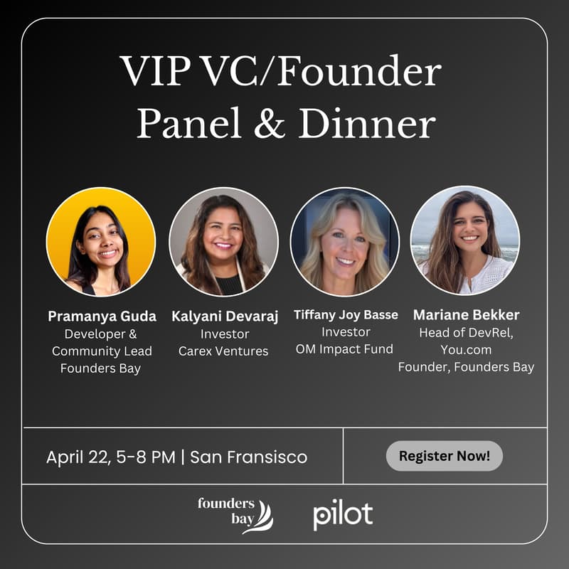 Cover Image for VIP VC/Founder Panel & Dinner @ Pilot.com