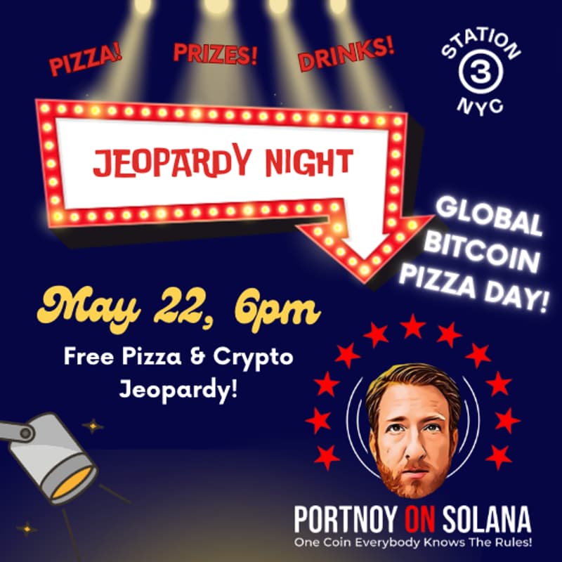 Cover Image for Bitcoin Pizza Day Crypto-Trivia: Jeopardy Champions Edition