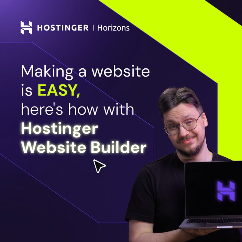 Cover Image for Making a website is EASY, here's how with Hostinger Website Builder