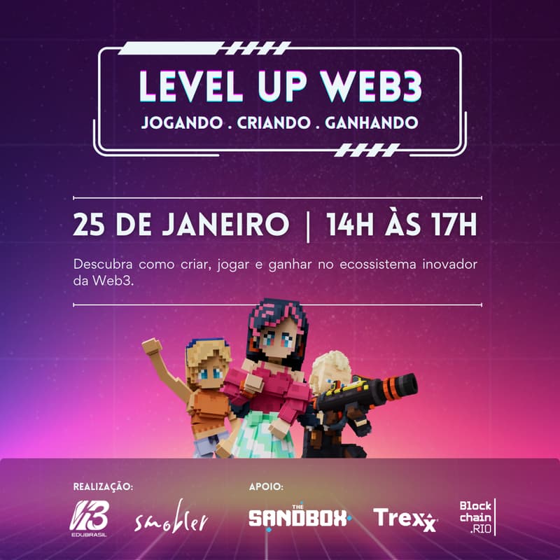 Cover Image for Level Up Web3 - Jogando, Criando e Ganhando