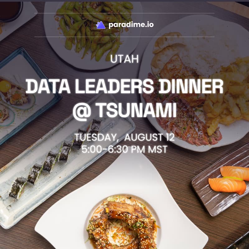 Cover Image for Utah Data Leaders Dinner @ Tsunami