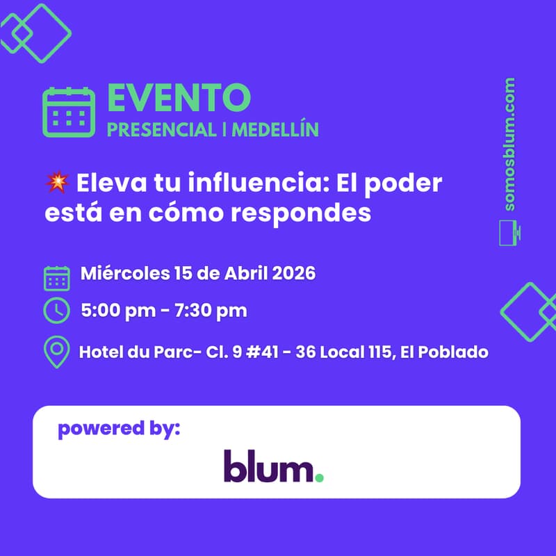 Foto de portada de Eleva tu influencia: El poder está en cómo respondes 🌟Un evento presencial de Blum