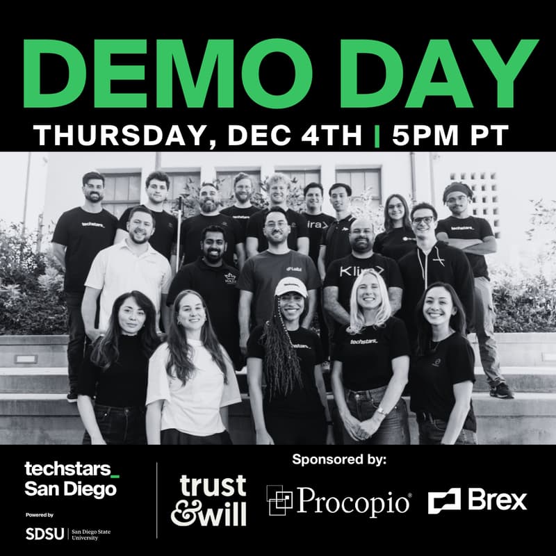 Cover Image for Techstars San Diego Powered by SDSU Fall 2025 Demo Day