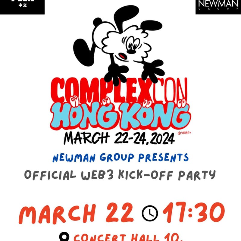 Cover Image for Official Web3 Kick-off Party at ComplexCon HK (+Concert and Marketplace)