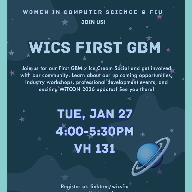 Cover Image for WiCS First GBM Spring 2026