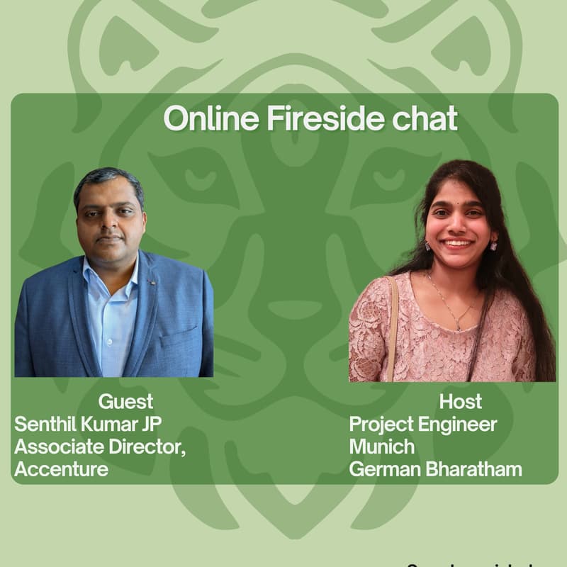 Cover Image for Online Fireside Chat with Mr. Senthil Kumar J.P, Accenture