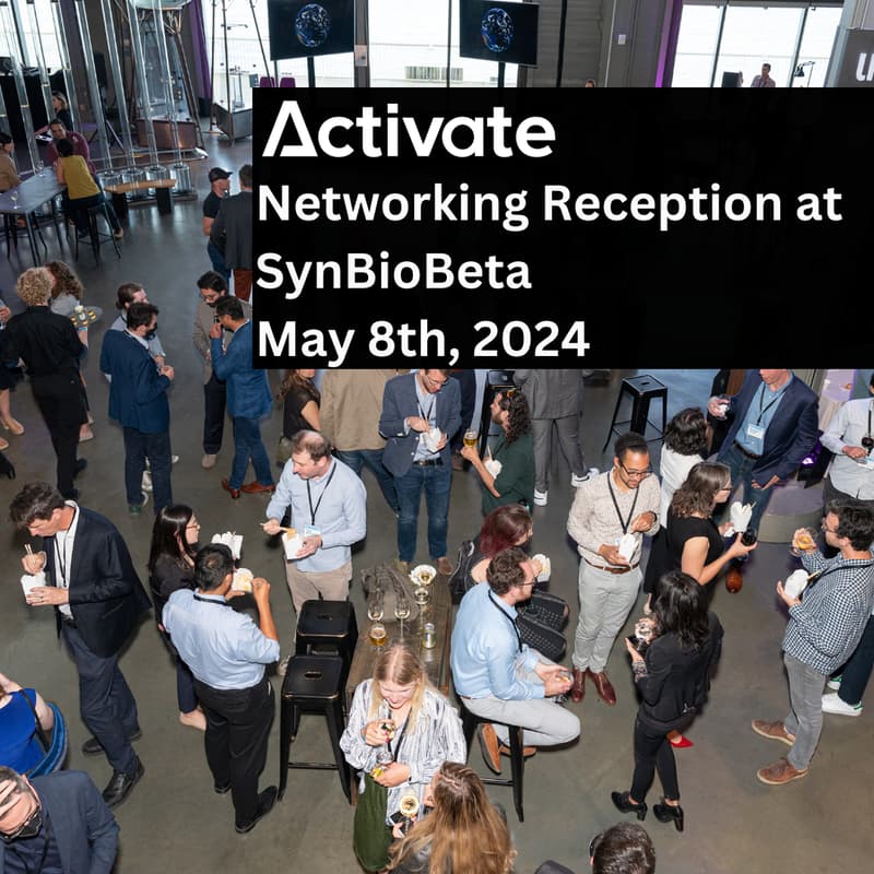 Cover Image for Activate Networking Reception at SynBioBeta