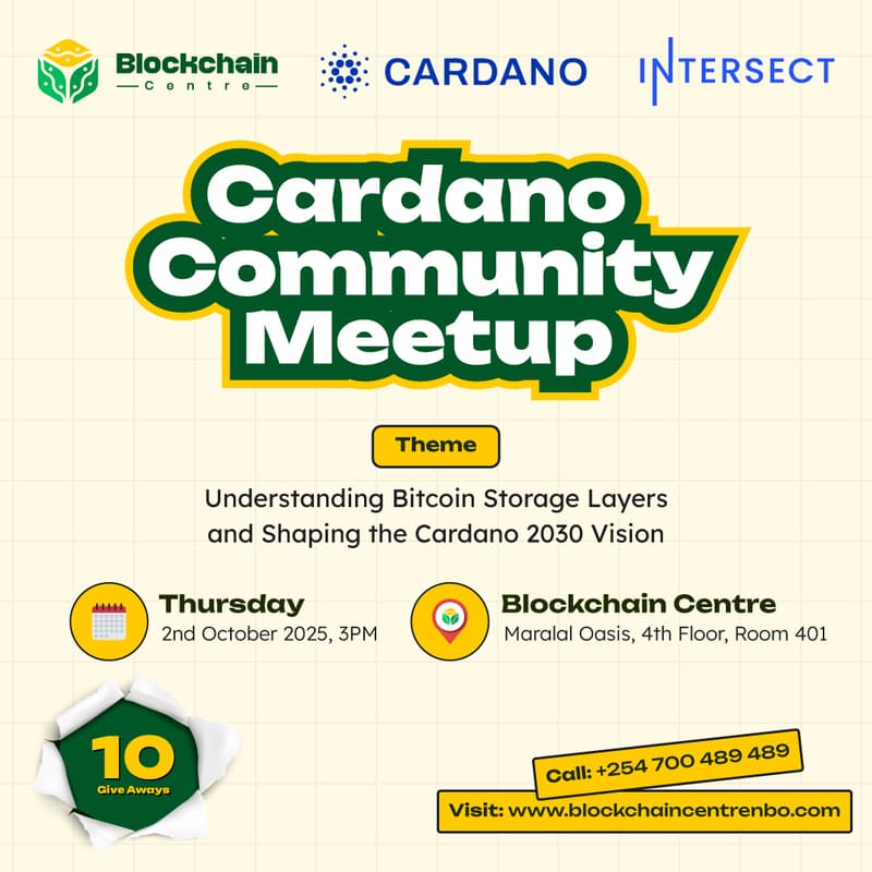 Cover Image for Cardano Hub NBO October Meetup: 2030 Vision & Strategy Workshop