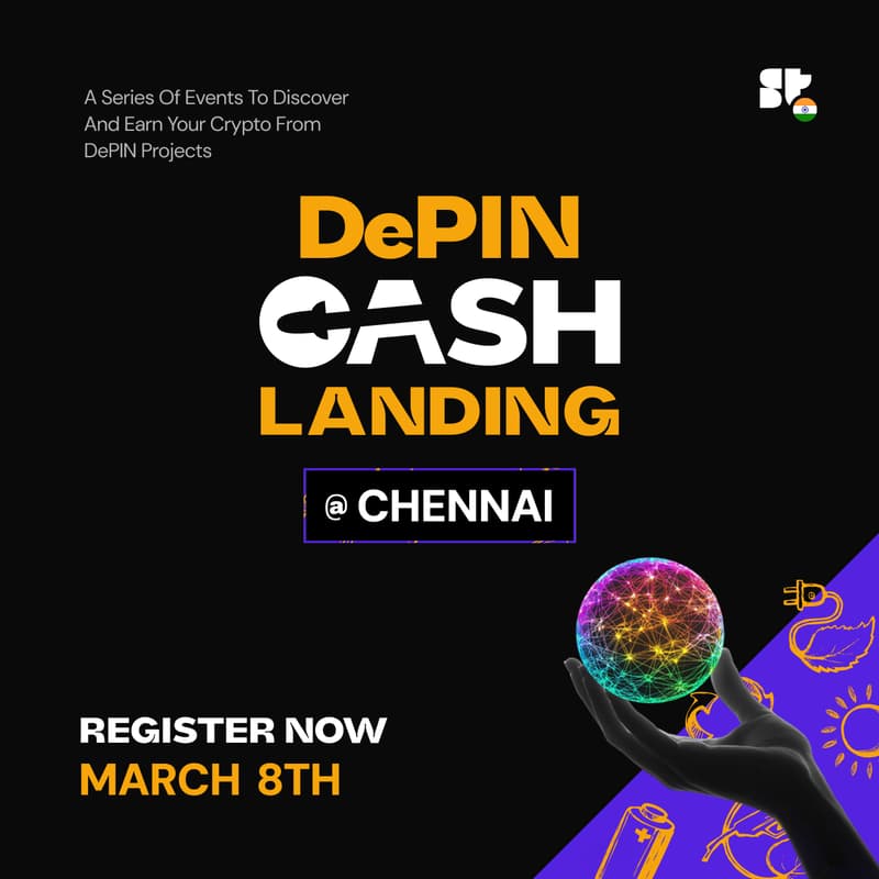 Cover Image for DePIN Cash Landing - Chennai