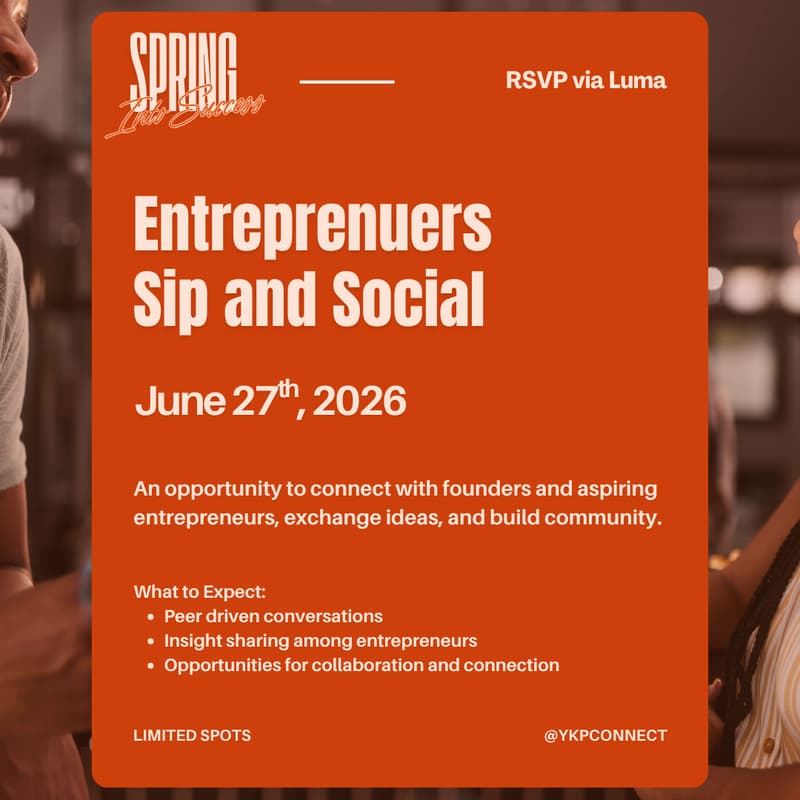 Cover Image for Entreprenuers Sip and Social