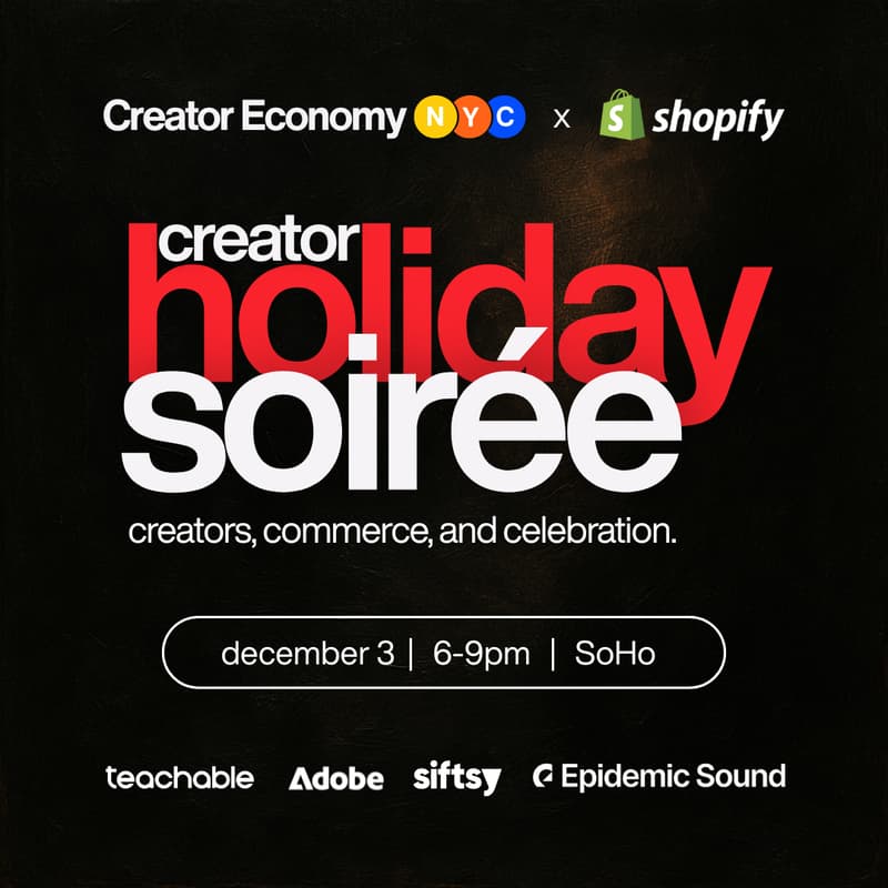 Cover Image for Creator Economy NYC Holiday Soirée