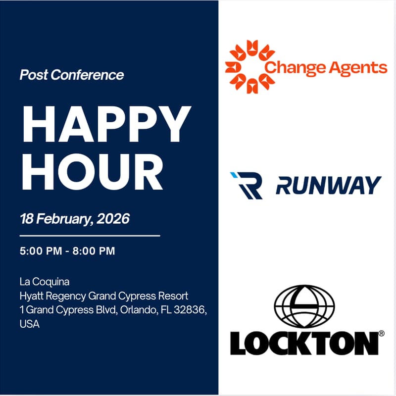 Cover Image for Change Agents Technologies x Runway Consulting x Lockton Insurance Brokers Happy Hour